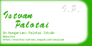 istvan palotai business card